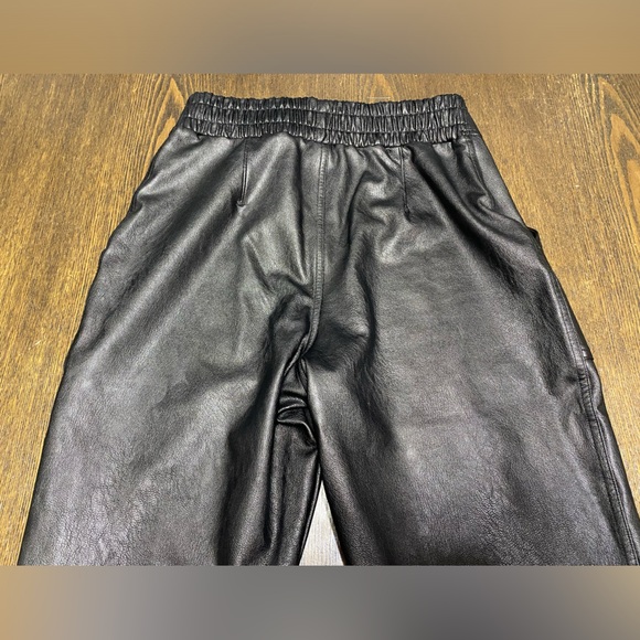 Spanx by Sarah Blakely Faux Leather Joggers Elastic Waist Size Small - Picture 6 of 10